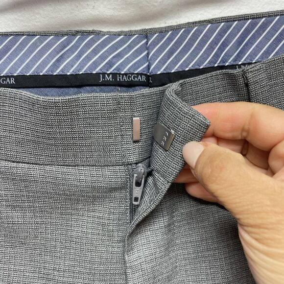 J.M. Haggar Suit Slim Fit Subtle Grid Dress Pants Men's W32 L30 Suit Separate - Picture 8 of 14